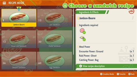 sandwiches pokemon|pokemon sandwich ingredient locations.